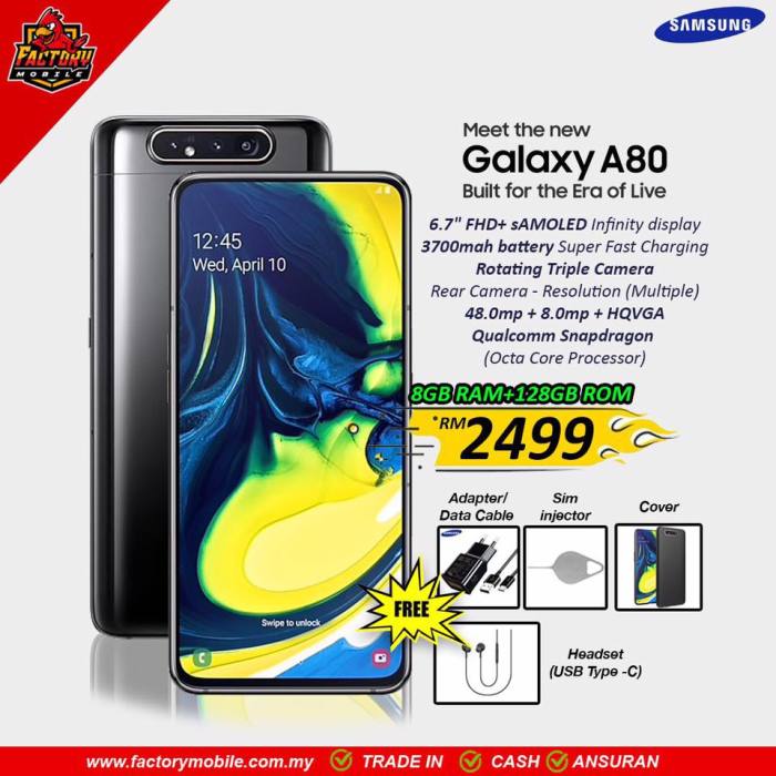 Samsung galaxy a80 full specification and price